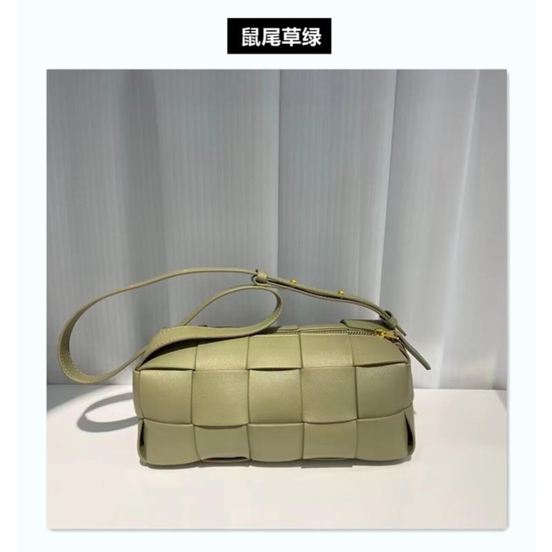 

Женская плетеная сумка из кожи кирпичного цвета, розовая универсальная сумка на плечо/подмышку, новая высококачественная портативная сумка-подушка