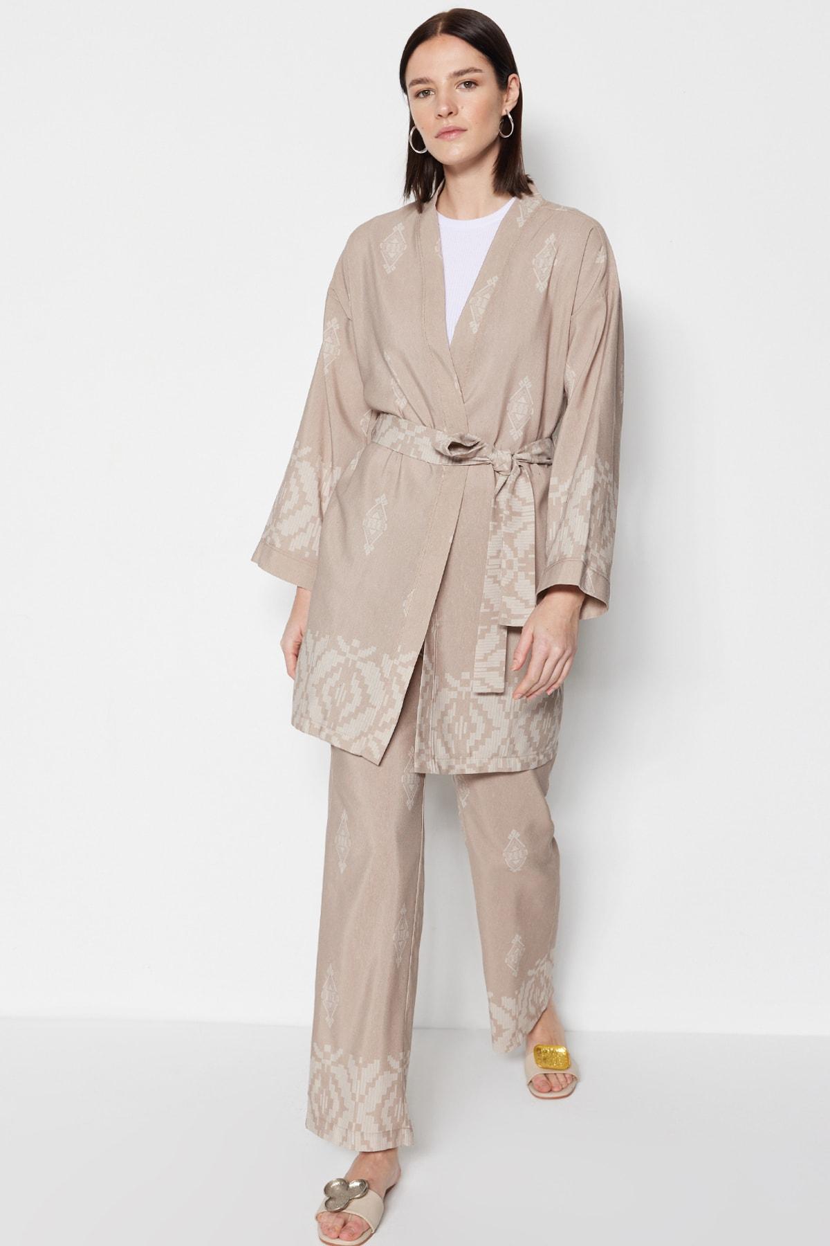 

Комплект из двух предметов - Бежевый - Свободный крой