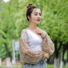 Cashew Print Chiffon Sunscreen Cardigan with Sleeves - Women's Summer Shawl Scarf