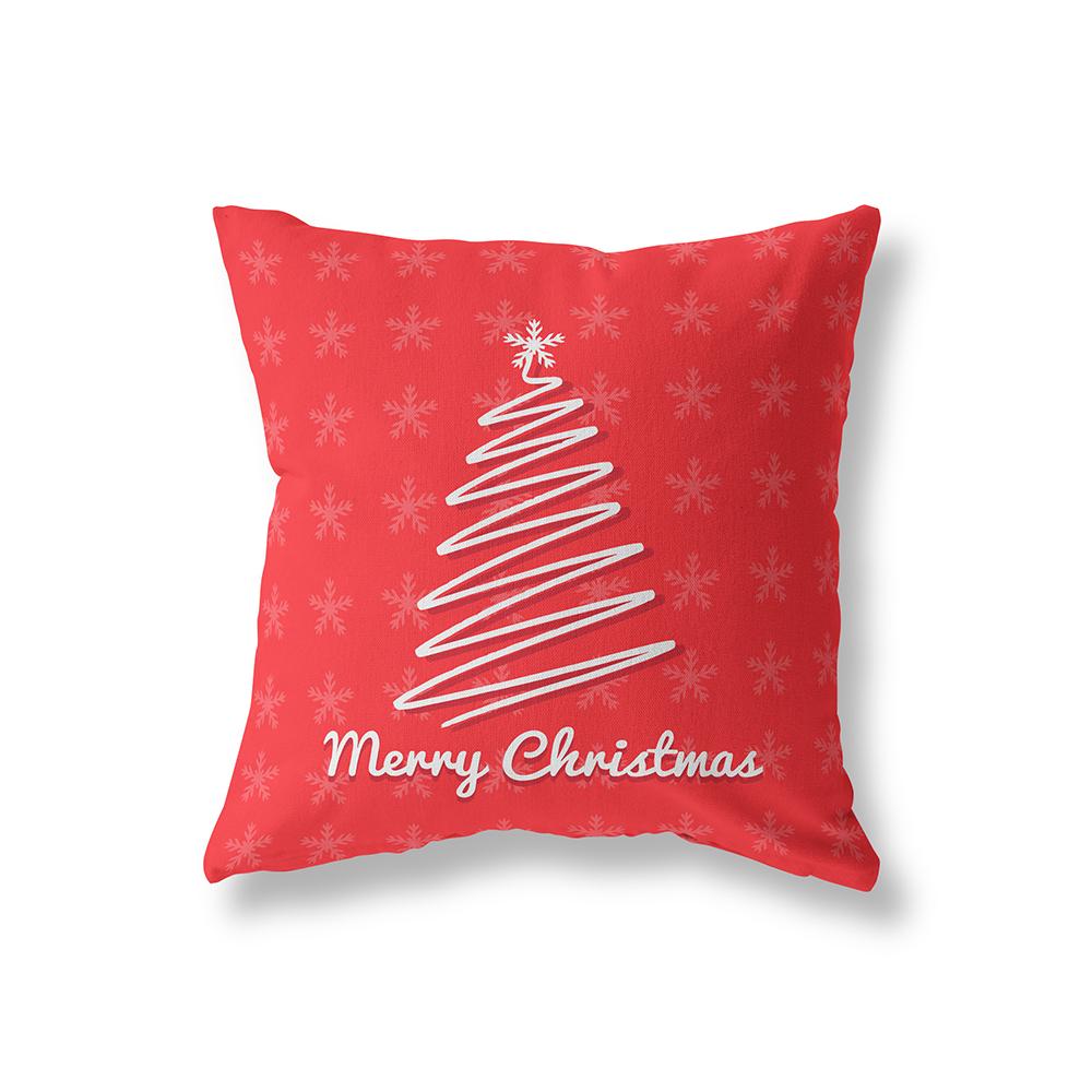 Red Christmas Decoration Pillowcase Bedroom Living Room Sofa Car Decoration Pillowcase Home Decor Printed Cushion Cover
