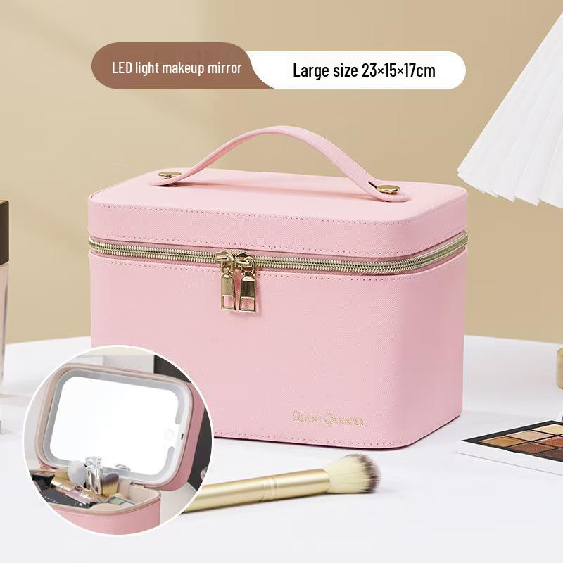 LED Make-up Tasche mit Spiegel - Großvolumige, hochwertige Tasche für Maskenbildner mit Beleuchtung