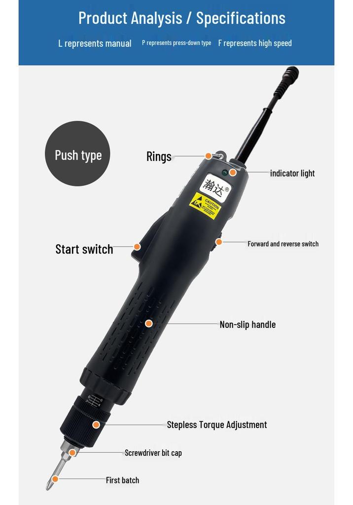 Handa High Torque Brushless Electric Screwdriver with Variable Speed and Automatic Stop