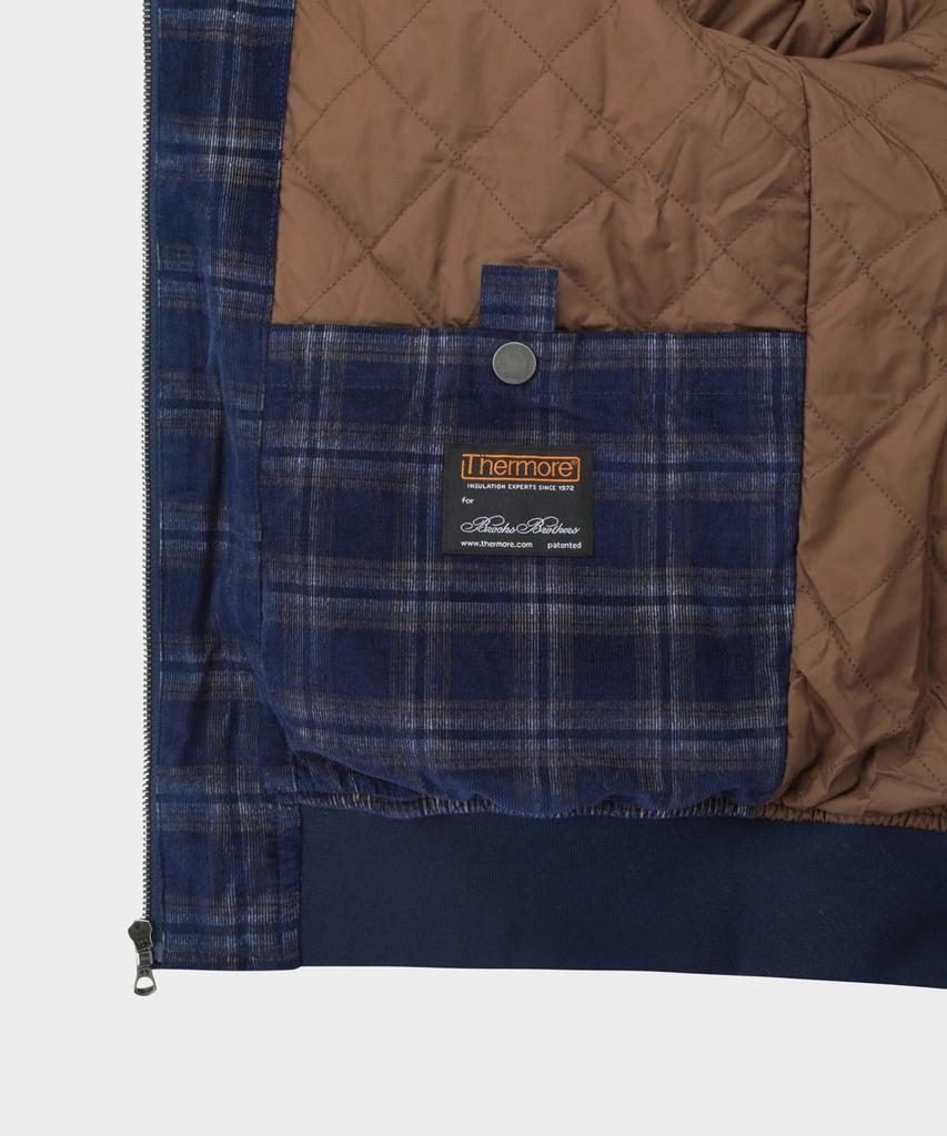 Brooks Brothers Corduroy Check Harrington Jacket (Blue) (Bbotmmf302)