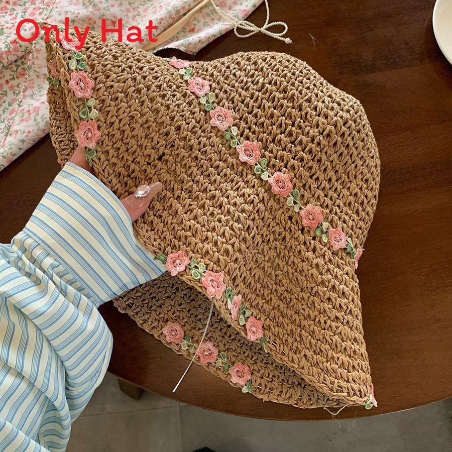 Chapeau de paille d'été à larges bords pour la protection solaire et l'amincissement du visage sans effort