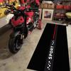 Racing Checkered Motorcycle Pit Mat Anti Slip Parking Rug For Garage Workshop Moto Display Floor Decor Carpet