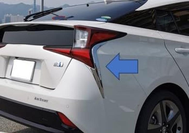 FUKUARE Prius 50 Series Late Model Taillight Rear Garnish Chrome Finish Exterior Custom Parts