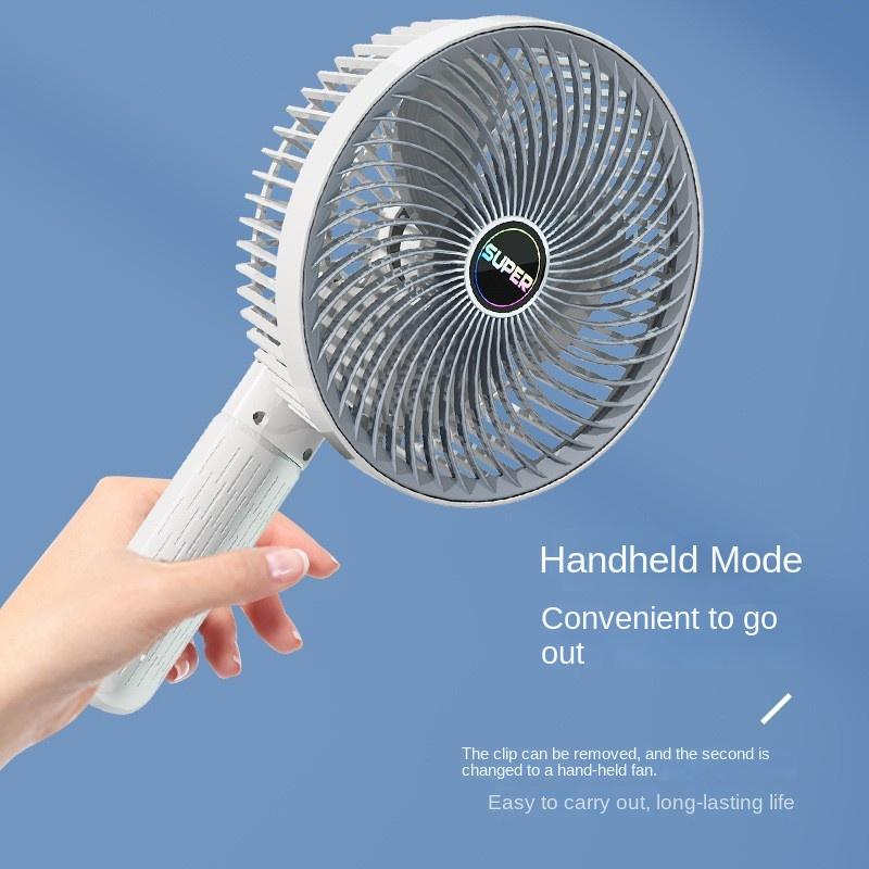 Portable Clip Fan USB Rechargeable 3-gears Wireless Electric Handheld Fan Clip Circulator Cooling Fan For Camping Desktop Office