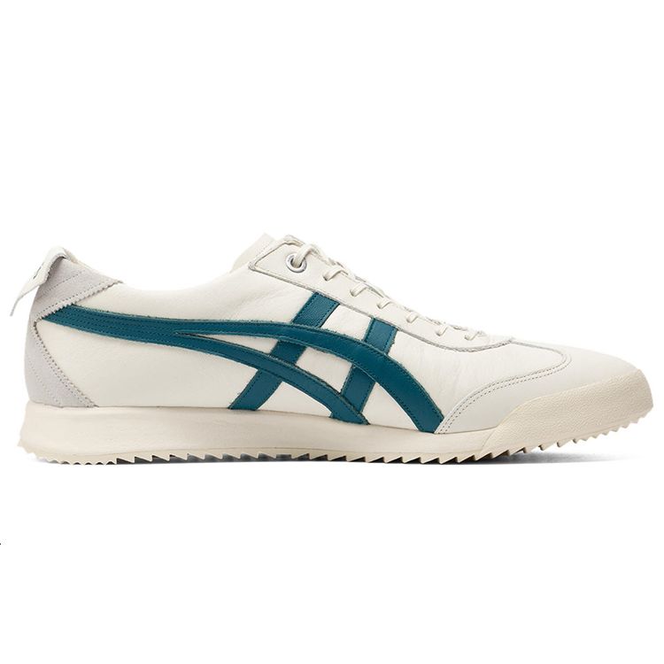 ONITSUKA TIGER Mexico 66 Ex Retro Versatile Sports Leather Durable Low-Top Casual Urban Commuting Running Shoes Unisex Sneaker White Blue 1183B889-200