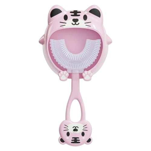 Children's U-Shaped Toothbrush, U-Shaped Toothbrush for Kids, Chewing Brush, Silicone Pacifier Training Toothbrush, Training Toothbrush with Easy-Grip