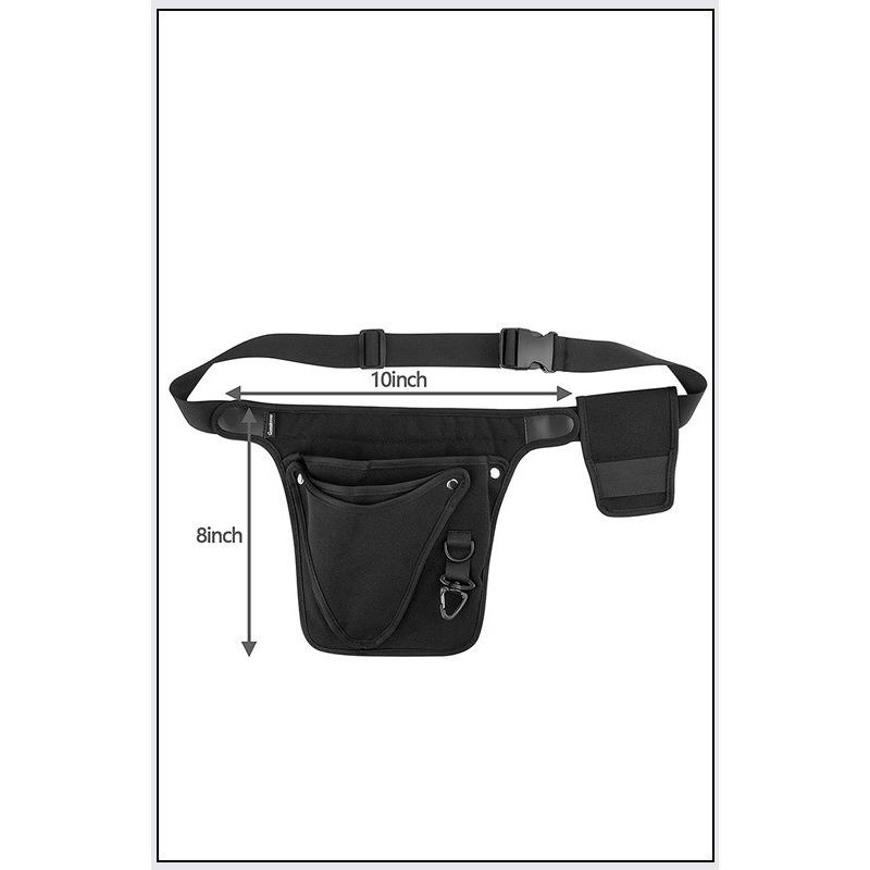 Half Body Fanny Pack Black Multifunctional Apron Mountaineering Travel Wear Resistant Gardening Haircut Kit