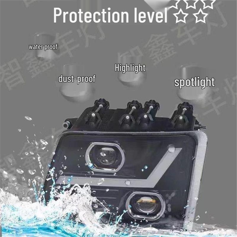 OMAN GTL H4-B Dump Truck LED Headlight Assembly with Dual-Lens & High-Brightness Spotlight Flow