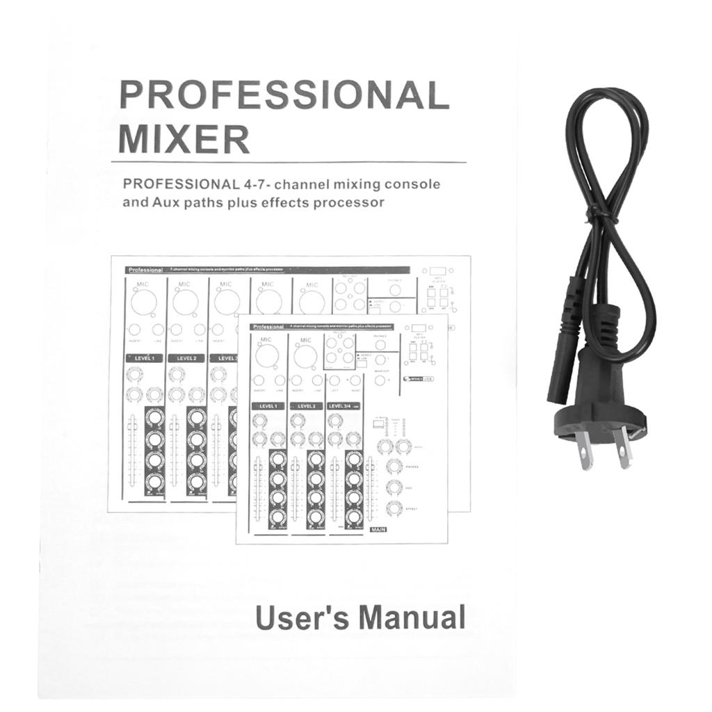 Professional 7 Channel Dual LED Display Low Noise Stage Mixer