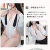 Sexy Female Office Lady Cosplay Leotard Mini Tie Open Fancy Free Event [SENMHS] Teacher, Secretary, Costume, & Skirt, Included, Neckline, Seductive,