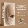 Women Fleece Lined Slippers Warm Indoor House Shoes Non Slip EVA Sole Couple Home Comfortable Winter Cotton Shoes