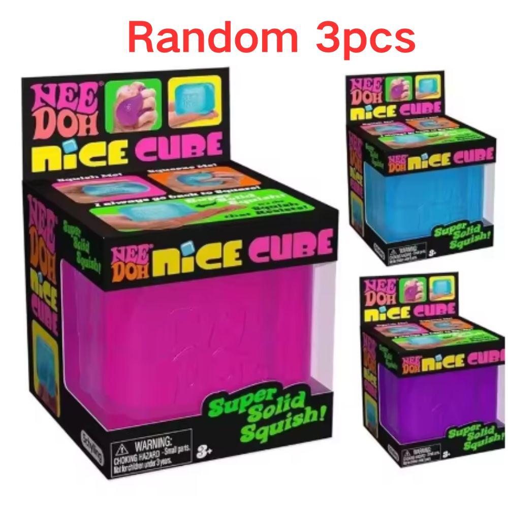 Schylling Needoh Nice Cube Sensory Fidget Cube Stress Relief Squishy Cube Anti-Anxiety Squeeze Object For Focus Population