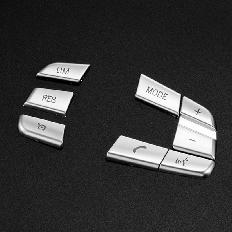 Steering Wheel Button Covers Trim Stickers For 5 6 7 F01 F02 F06 F07 F10 F12 Car Accessories lnner Decoration