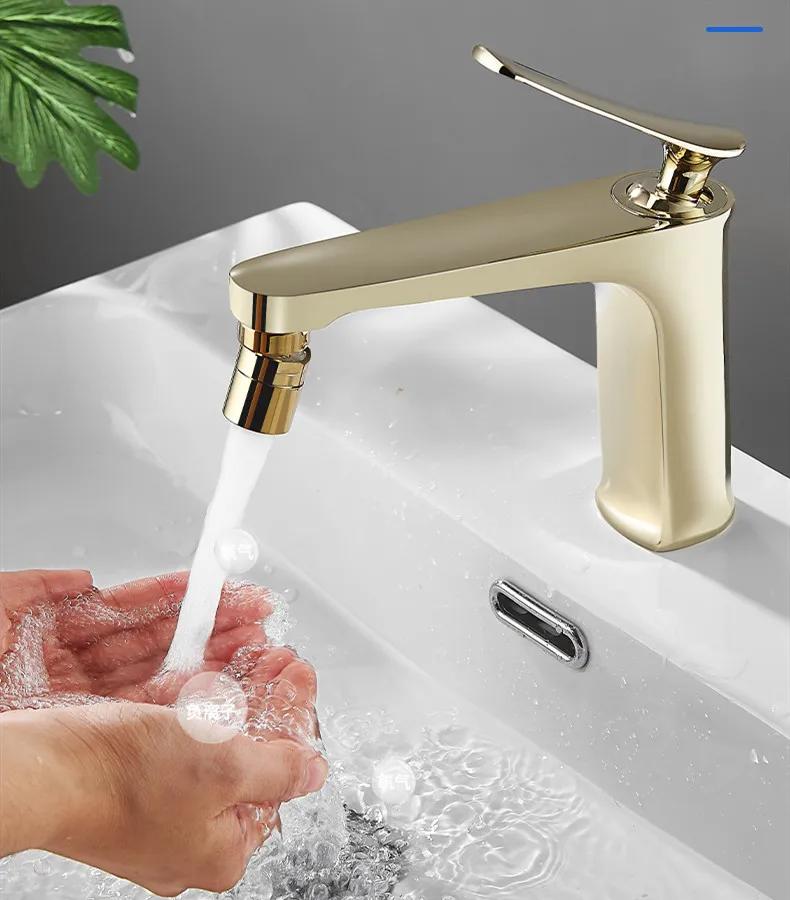 Aeratore universale per rubinetto M22/24 filettatura esterna tutto rame 360° a prova di schizzi giunto per lavabo estensore rotante