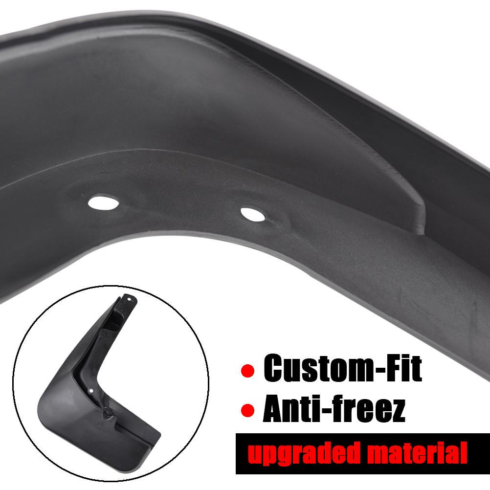 A-Premium Set 4 Parafanghi Paraspruzzi Per Ford Fusion Berlina 2013-2018: Nero, Ant. E Post., Kit Accessori