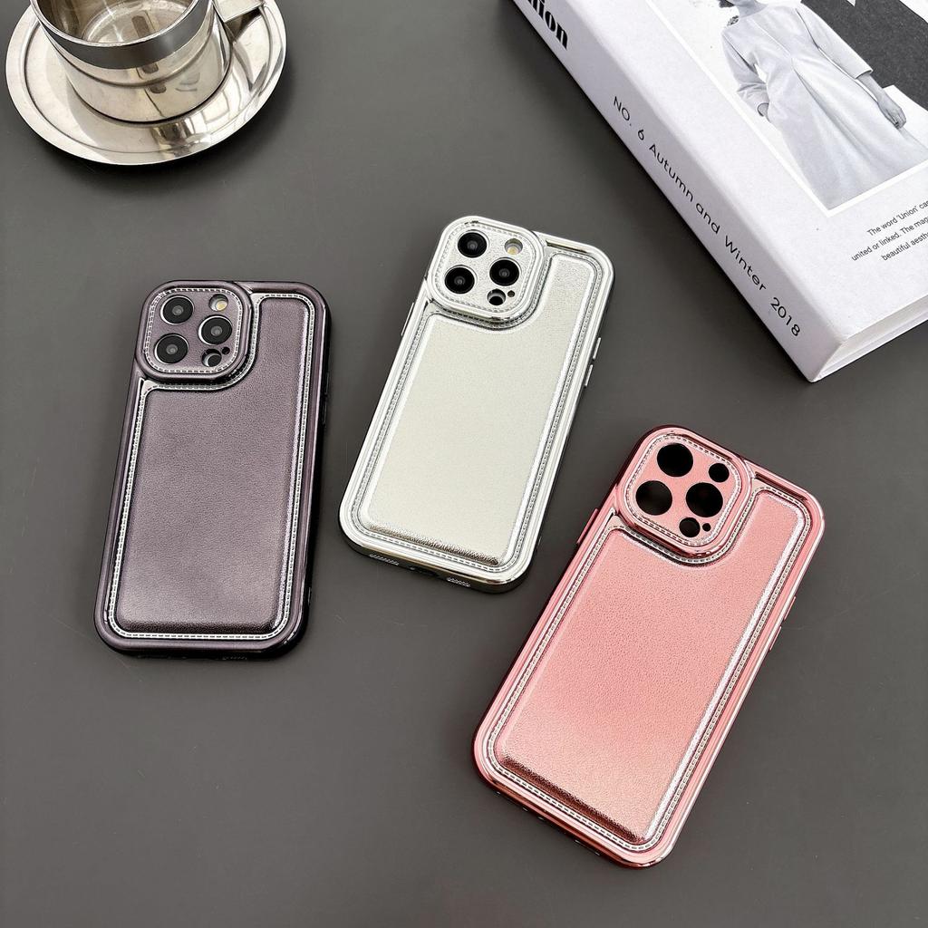 Suitable for The Matte Leather Texture Phone Case of Apple 15PROMAX, 14 Electroplated, 13 Fully Wrapped Anti-drop, 12 Protective Cases