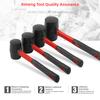 Rubber Hammer Rubber Hammer Elastic Rubber Hammer Installation Hammer Soft Rubber Round Head Dual Color Fiber Handle.zwq