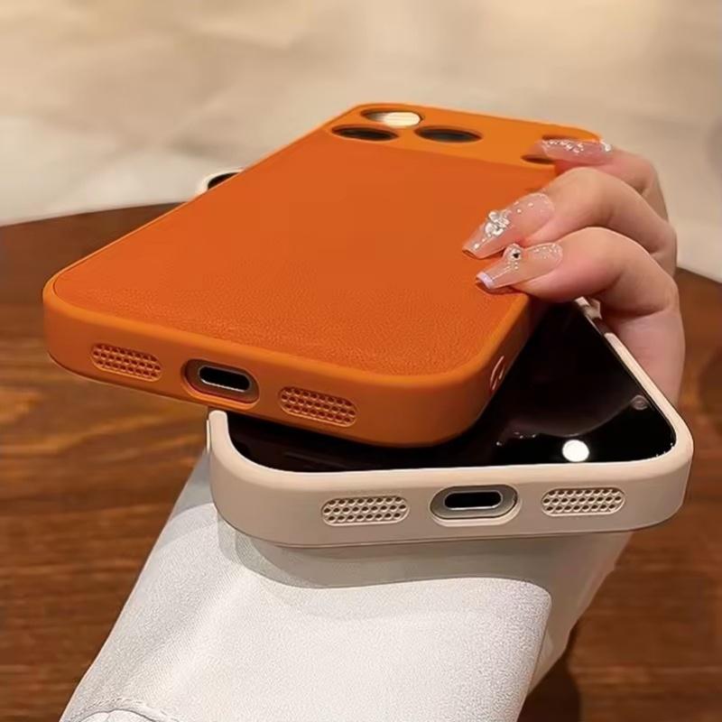 Vogue Lychee Leather Cell Phone Case for iPhone 17Pro 16 15 Plus 14 13 12 11 17 Pro Max iPohne Air TPU Frame Back Armor Cover