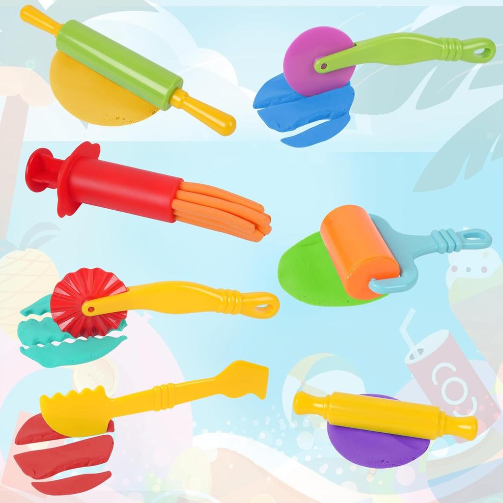 Playdough Tool Set, 31 PCS Playdough Ice Cream Set for Kids, Playdough Accessories Includes Assorted Animal Cutters, Summer Themed Molds, Popsicle
