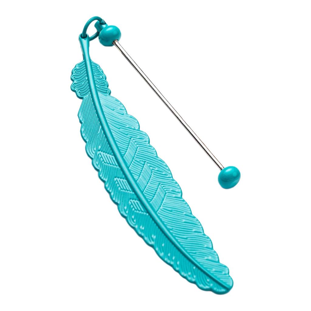 Feather Bookmarks Beadable Book Mark Metal Feather Book Page Holder for Book Lover Reader Teacher Student Gift