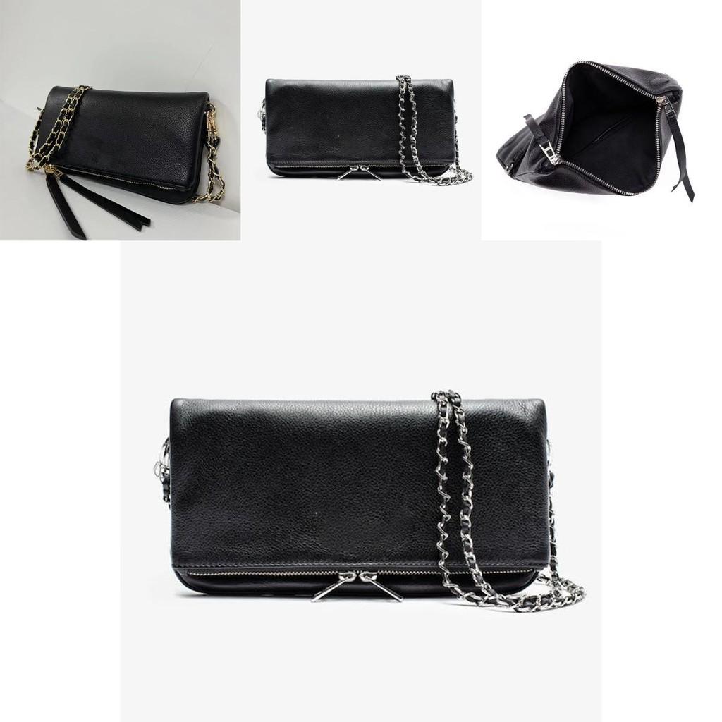 Solid Color Crossbody Bag With Chain And Foldable Design For Women