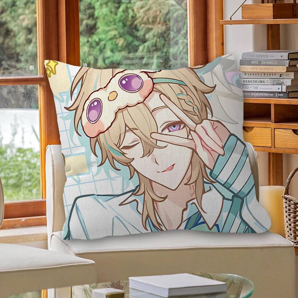 Game Honkai Star Rail Aventurine Pillow Gift Home Office Decoration Bedroom Sofa Car Cushion Cover Case 45x45