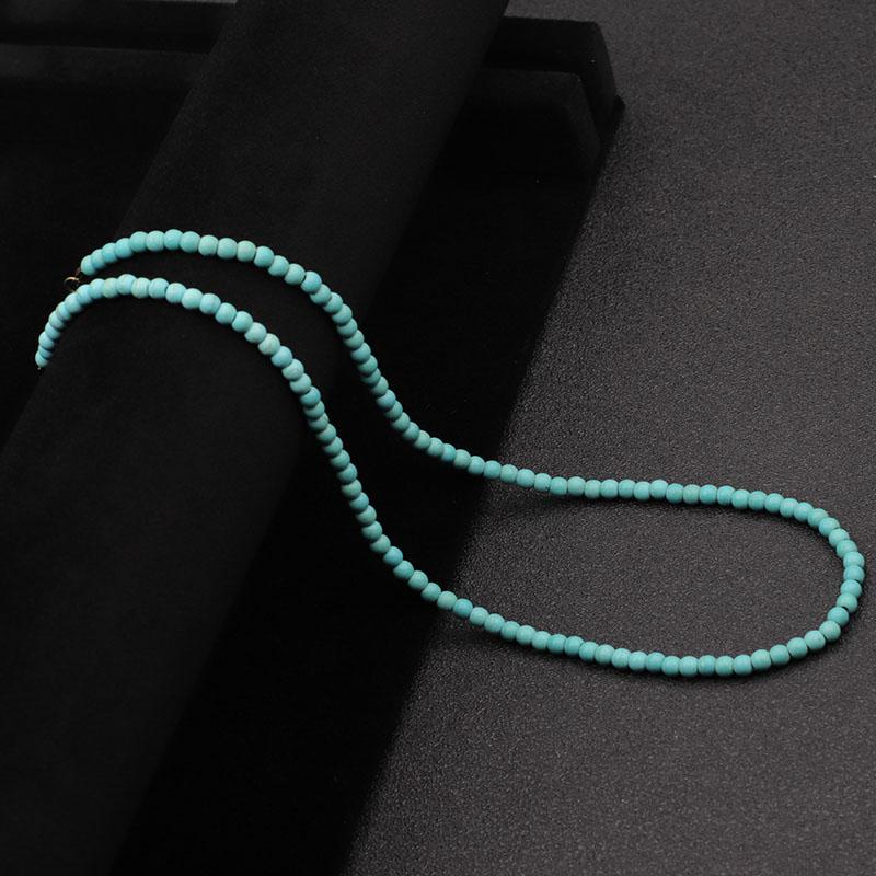 Collana girocollo unica da 18 pollici da uomo minimalista 4 mm pietra naturale collare regalo per fidanzato Hiphop Rock corta accessori per il collo