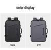 Men's Business Backpack: High-End, Expandable, Large Capacity, Water-Repellent Laptop Bag with Leather Film