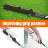 Einziehbarer Linkshänder Golfschwung-Trainingshilfe: Tragbarer Griff-Trainer mit Klick-Feedback-Sound – Ideal für linkshändige Spieler