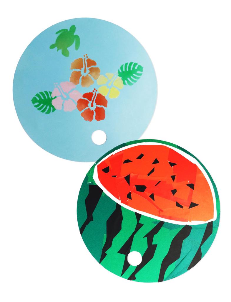 Shape Drawing Fan Diameter 285mm [Round (Large)] (20 pieces)