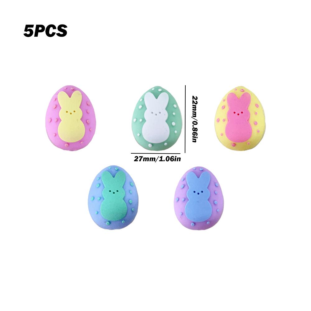 

5/32/62PCS Easter egg series silicone bead set, perfect for DIY handmade crafts such as keychains, necklaces, bracelets, etc