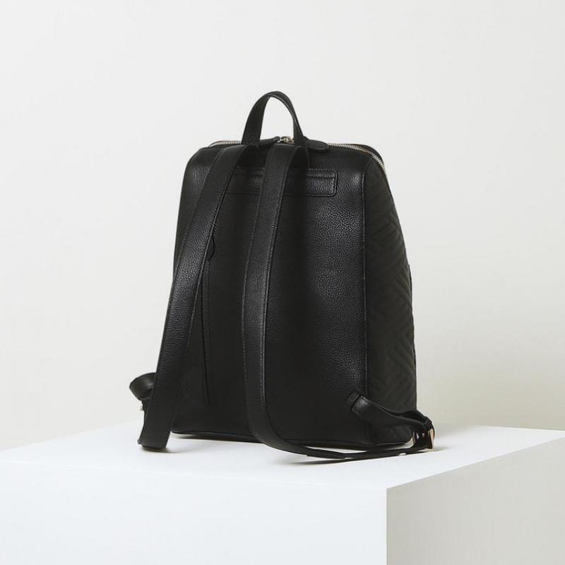 Daks Black Leather Backpack Dcba6e369bk
