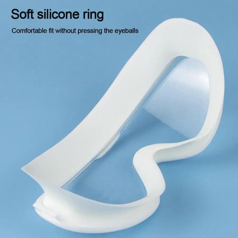 Children's High-definition Waterproof And Anti Fog Swimming Large Frame Glasses Convenient Goggles Silicone Connected Earplugs