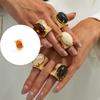 Artistic Expression Adjustable Ring For Modern Wear Featuring Geometric Design And Gradient Finish And Comfort Fit