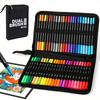 Acrylic Marker Set Vivid for and Professionals Suitable for Brush Pen Gift Idea 48-Color - Water-Based, Brush-Type, Colors, High-Concentration Ink,