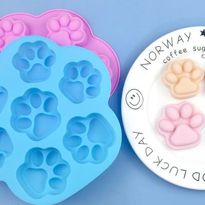 Silicone Mold Lovely Paw Ice Cube Soap Fondant Decoration Silikon Shape Mold