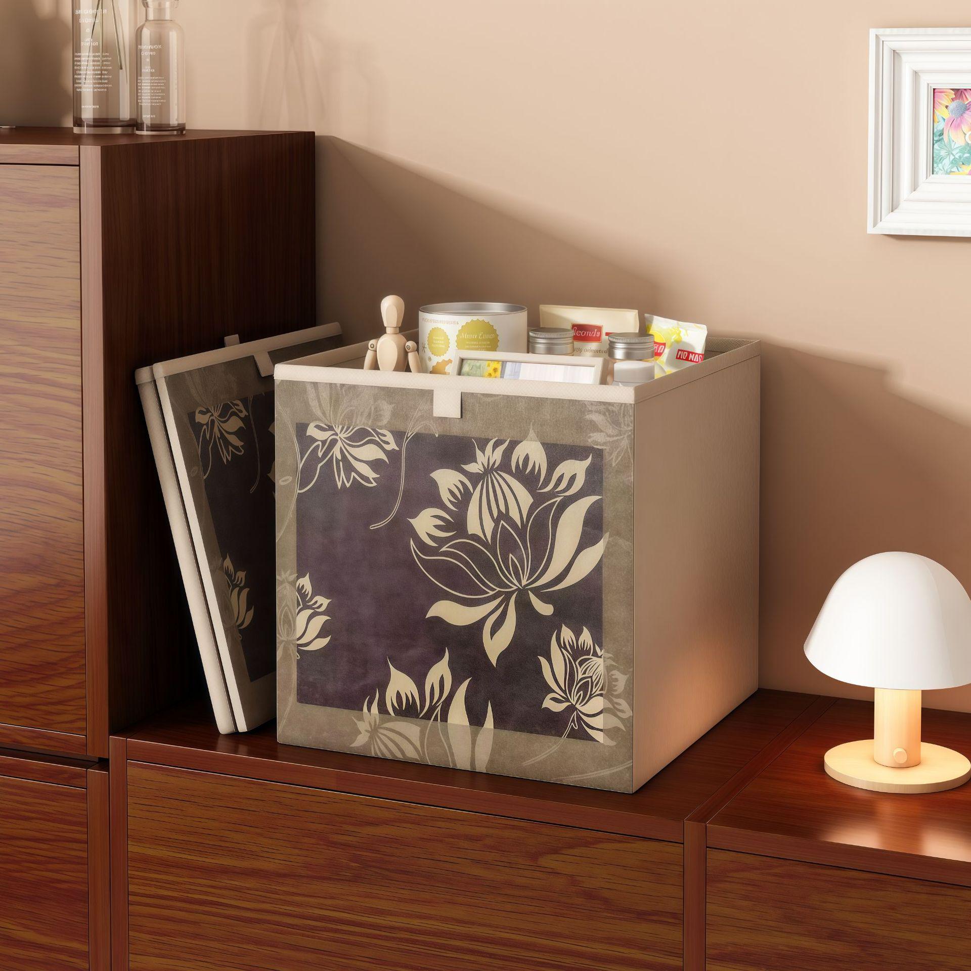 

Плетений кошик для зберігання з імітації ротангу для іграшок, одягу та побутових речей