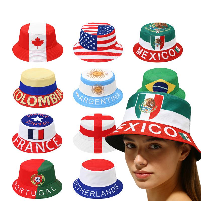 Zealous Sole Women's Double Side Cute Flag Bucket Hats Fashion Packable Patriotic Sun Cap Summer Travel Outdoor Fisherman Cap For Adults Men 56-58Cm