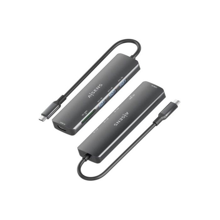 Dockingstation USB Typ-C Aisens ASUC-6P024-GR- 1xHDMI- 3xUSB- 1xKartenleser- Grau