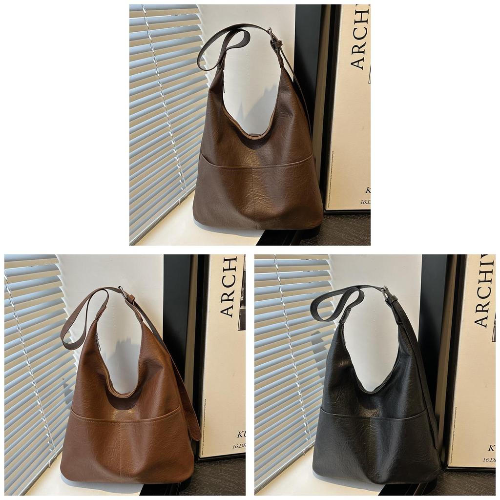 Pu Leather Shoulder Bag For Women With Large Capacity And Zipper Closure For Daily Use