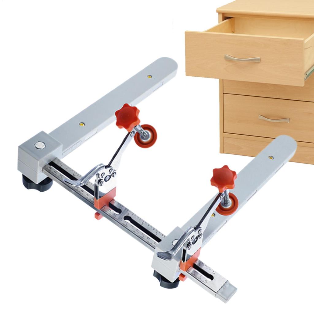 Cabinet Jig Drawer Handle Jig With Toggle Clamp Magnetic Arm Stainless Rail Positioner Precision For Vanity Woodworking