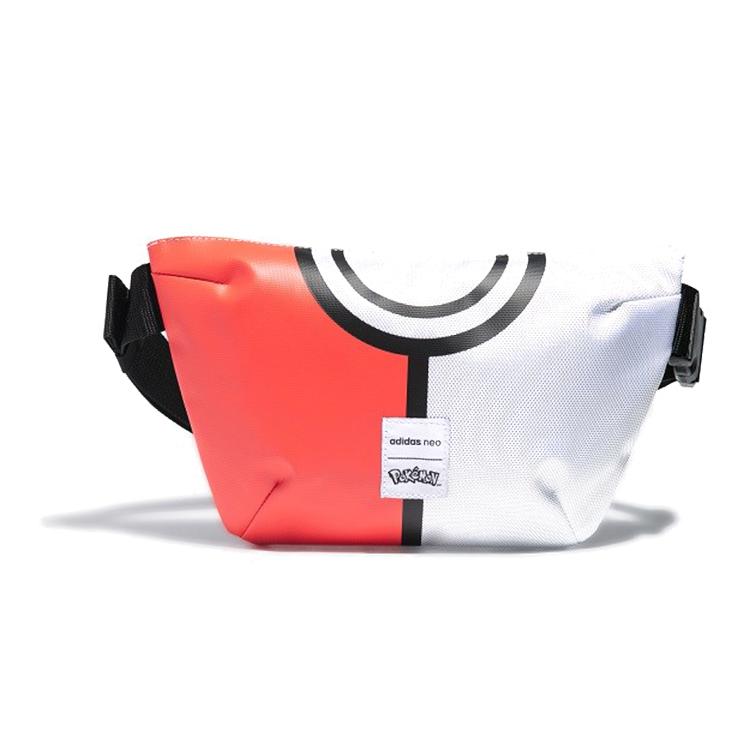 

New Adidas Neo Pokémon Collaboration Polyester Backpack, Crossbody Bag Regular Unisex Red/Black/White FK2088 17.0*4.1*8.4CM