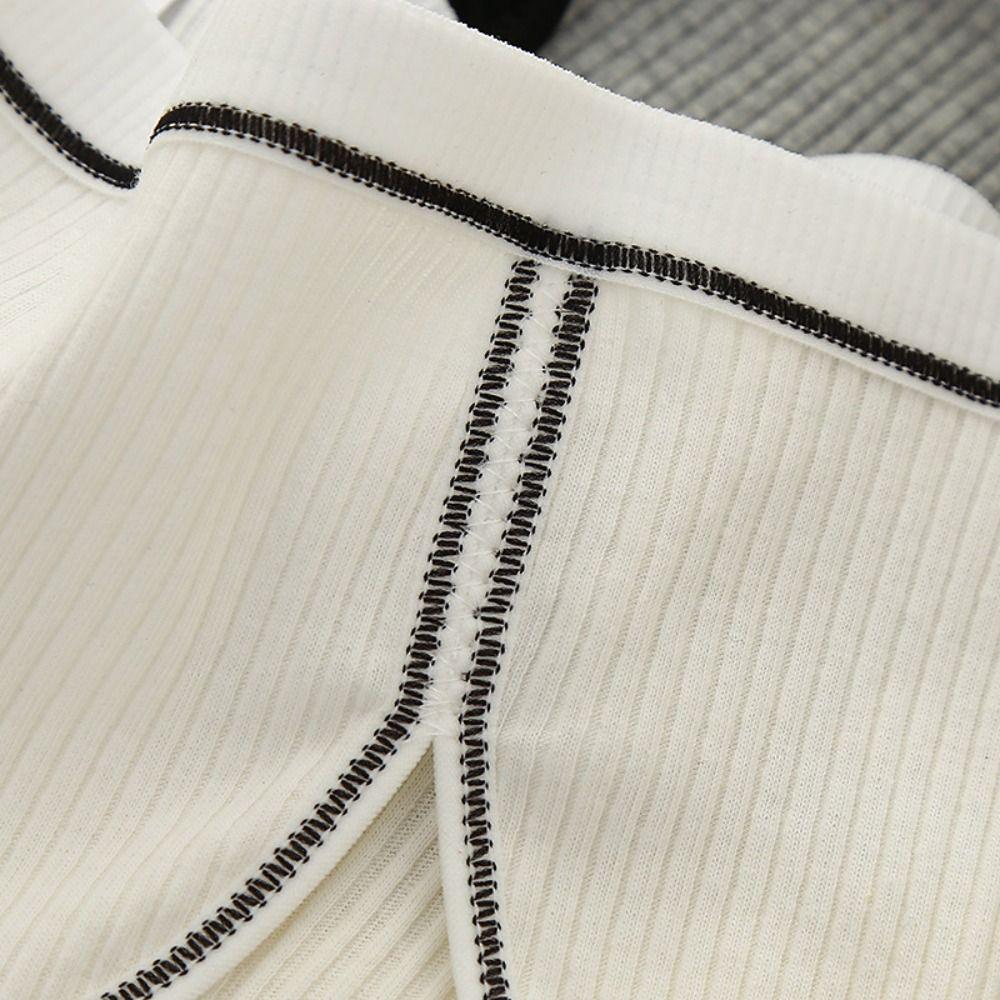 3Pcs Simple High Waist Threaded Panties Thin Cotton Crotch Seamless Briefs Underpants Lingerie Underwear for Women Gifts