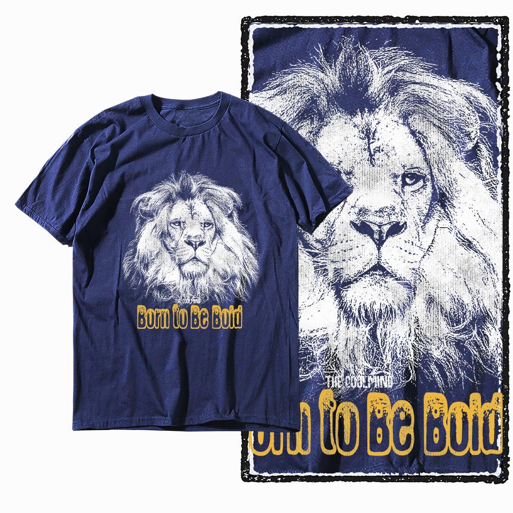Coolmind MAV lion printed Exclusive graphic men T shirt 100% cotton big size streetwear men tshirt cool t-shirt tee shirts