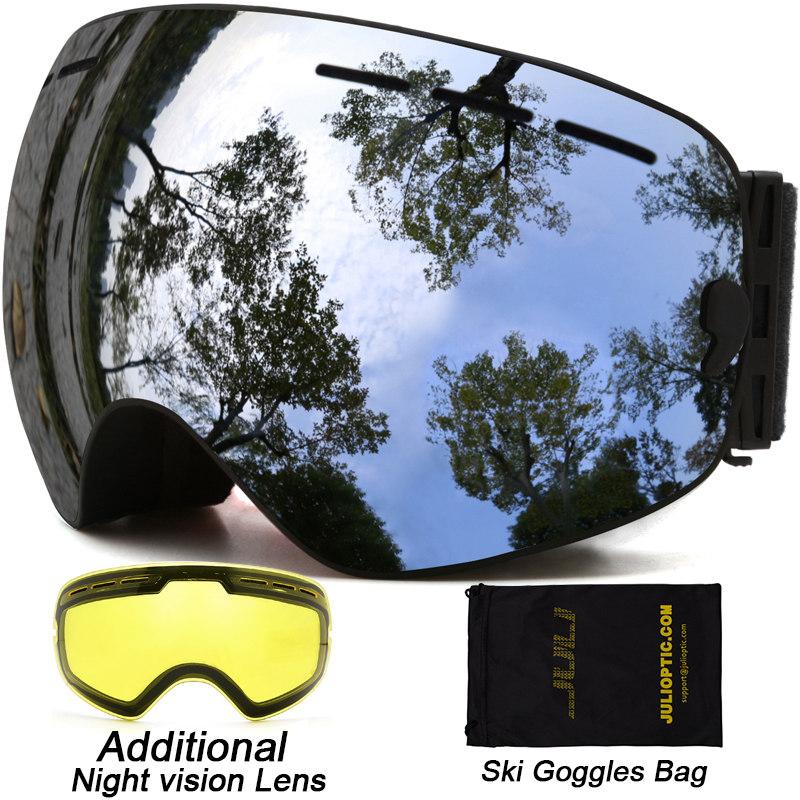 

High Quality Ski GogglesDouble Lens Snowboard Goggles Anti-fog UV Protection Unisex Snowmobile Skiing Skating With Night Vision Ski Lens