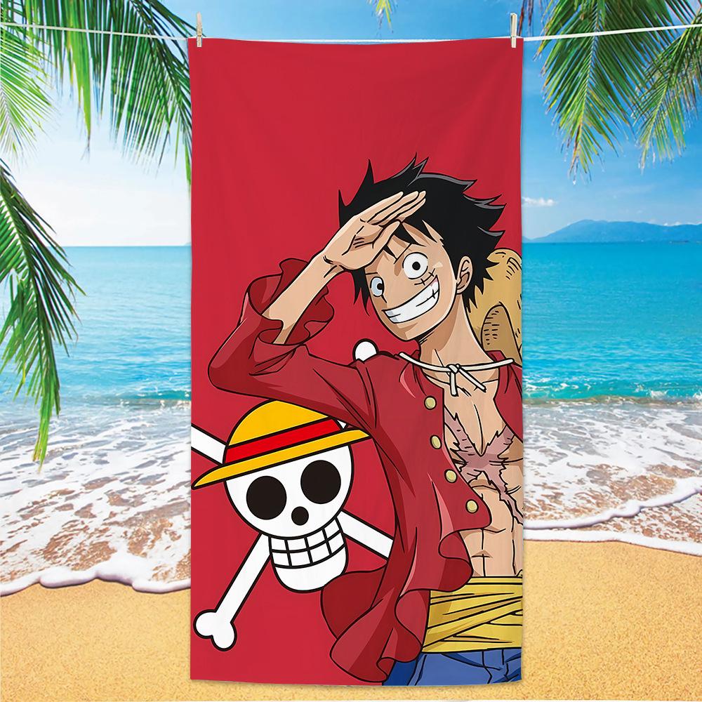 Popular Beach Towel Cartoon Animation Nautical King Bath Towel Microfiber Quick-Drying Towel