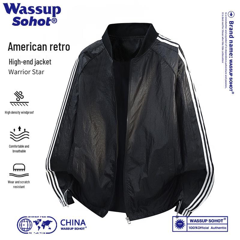Wassup Sohot Men's Three-Stripe Jacket